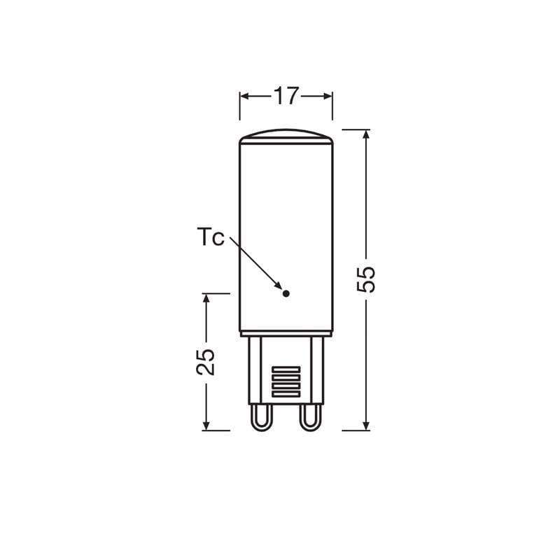 Світлодіодна лампа Osram PIN48 CL 4,5W 230V 600lm 2700K G9 17x55 мм капсула (4058075432451) - фото 6 Світлодіодна лампа Osram PIN48 CL 4,5W 230V 600lm 2700K G9 17x55 мм капсула (4058075432451) - фото 6