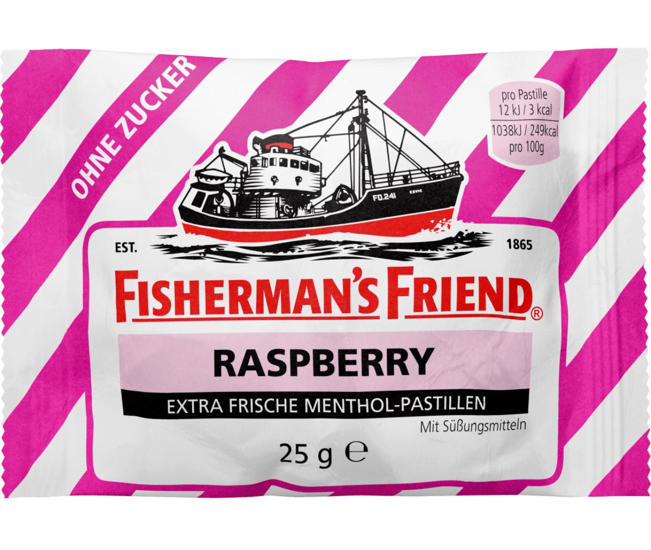 Цукерки м'ятні Fisherman's Friend Raspberry зі смаком малини без цукру 25 г