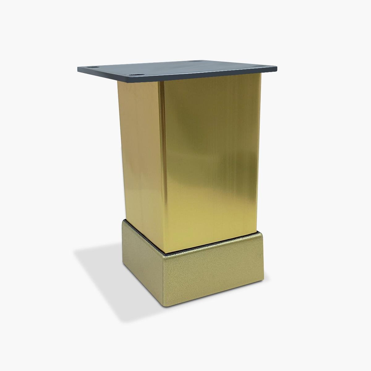 Ножка мебельная Bravo Tower 40х40х80 мм Золотистый - фото 1