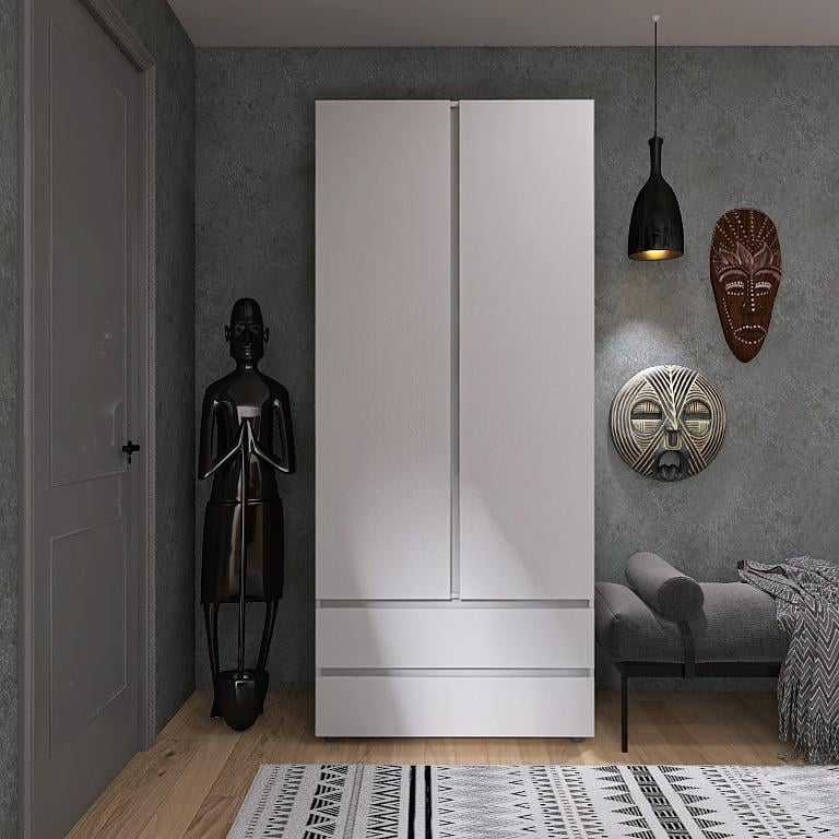 Шафа Everest Лайт ШЛ-2 900х500х2080 мм Німфея альба (11149) - фото 4 Шафа Everest Лайт ШЛ-2 900х500х2080 мм Німфея альба (11149) - фото 4