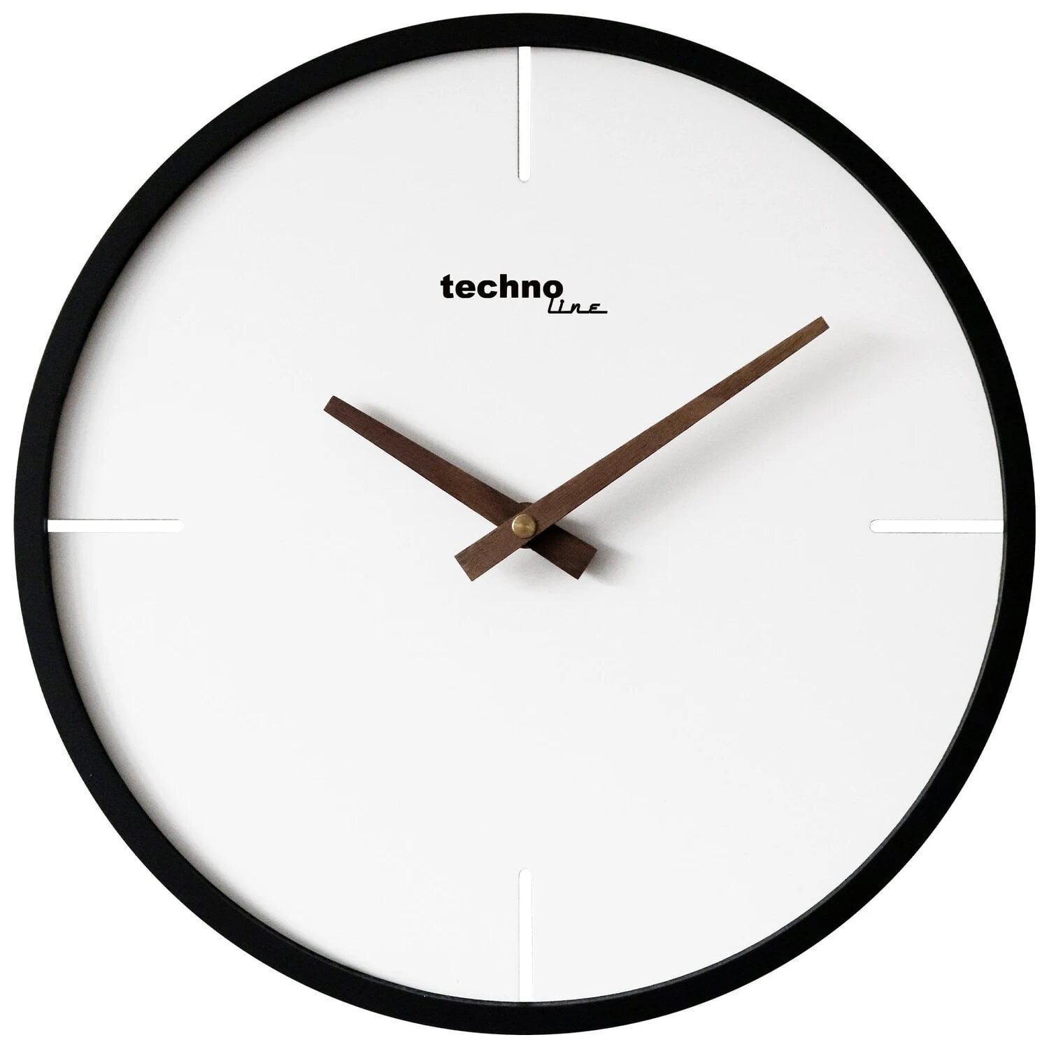 Часы настенные Technoline WT4130 кварцевое дерево/МДФ 30х30 см White/Black (DAS302463)