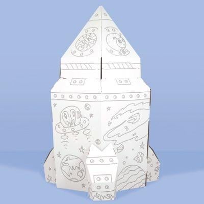 Дитячий ігровий набір картонна космічна ракета Tektorado для малювання - фото 5 Дитячий ігровий набір картонна космічна ракета Tektorado для малювання - фото 5