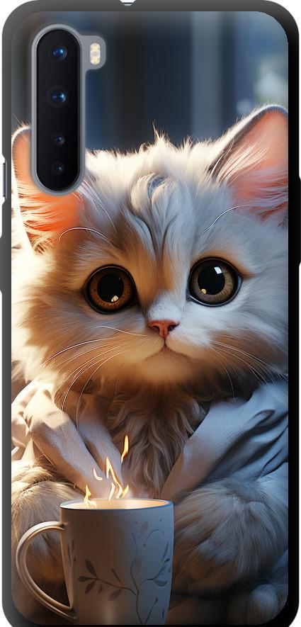 Чехол на OnePlus Nord White cat (5646b-2046-42517) Чехол на OnePlus Nord White cat (5646b-2046-42517)