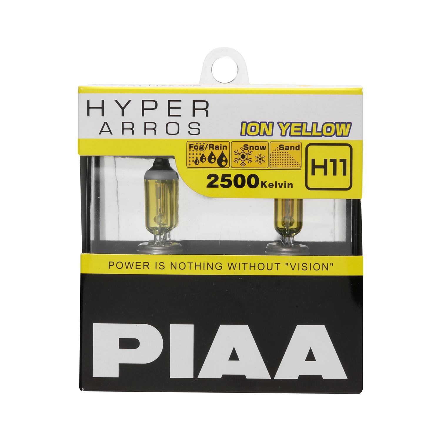 Автолампы Piaa  Hyper Arros H11 Ion Yellow 2500 К жёлтый свет 2 шт. (HE-996Y)