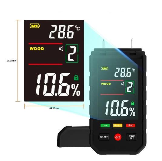 Вимірювач вологості WT9050B LCD дисплей деревини/будівельних матеріалів Чорний (78235411) - фото 4