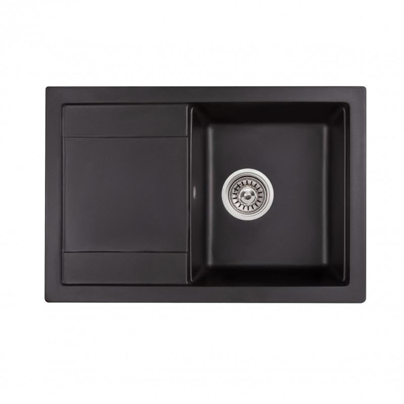 Кухонная мойка Q-tap CS 7449 BLA (QT7449BLA404)