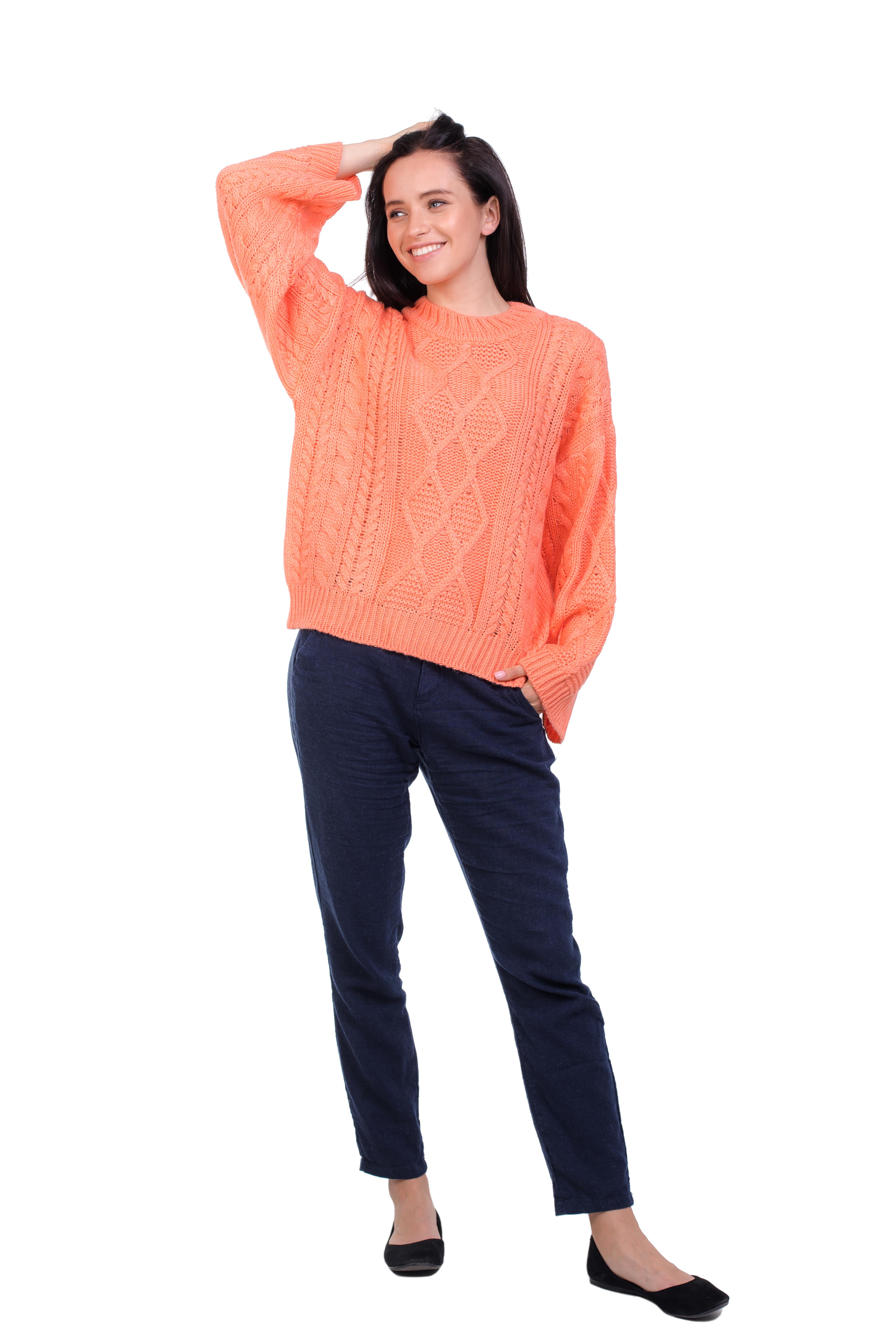 Джемпер женский Bakhur с широкими рукавами M-L Персиковый (3204 Пр 46-48)