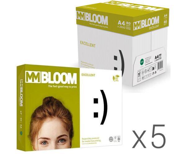 Офисная бумага Bloom MM Excellent А4 А+ А4 80 г/м2 5 шт. х 500 листов Белый (17667) - фото 2
