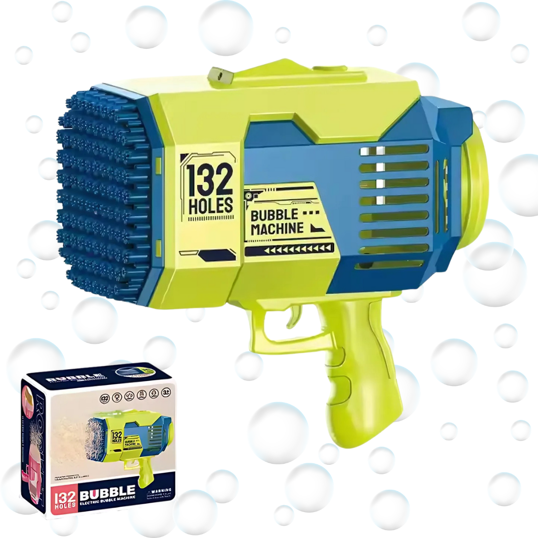 Пистолет мыльных пузырей для детей на аккумуляторе Зеленый