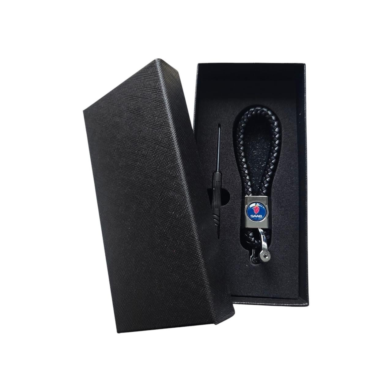 Брелок автомобильный Saab кожаный с карабином (1720810206)