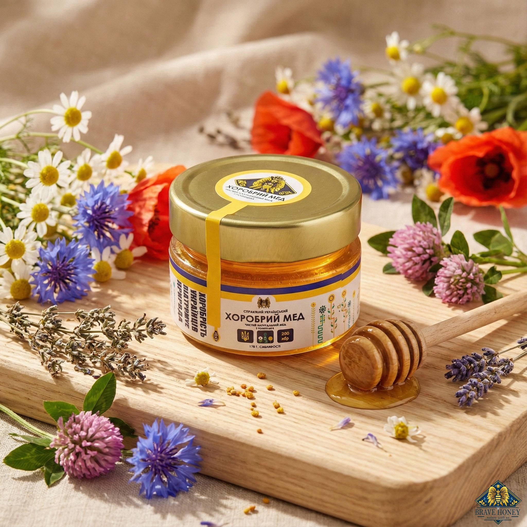 Мед з різнотрав’я Brave Honey 100% натуральний 170 г (brv-vh-01-170-u)