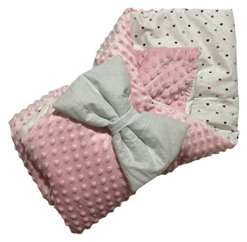 Конверт-одеяло на выписку новорожденного демисезонный 100х80 см Розовый (1133)