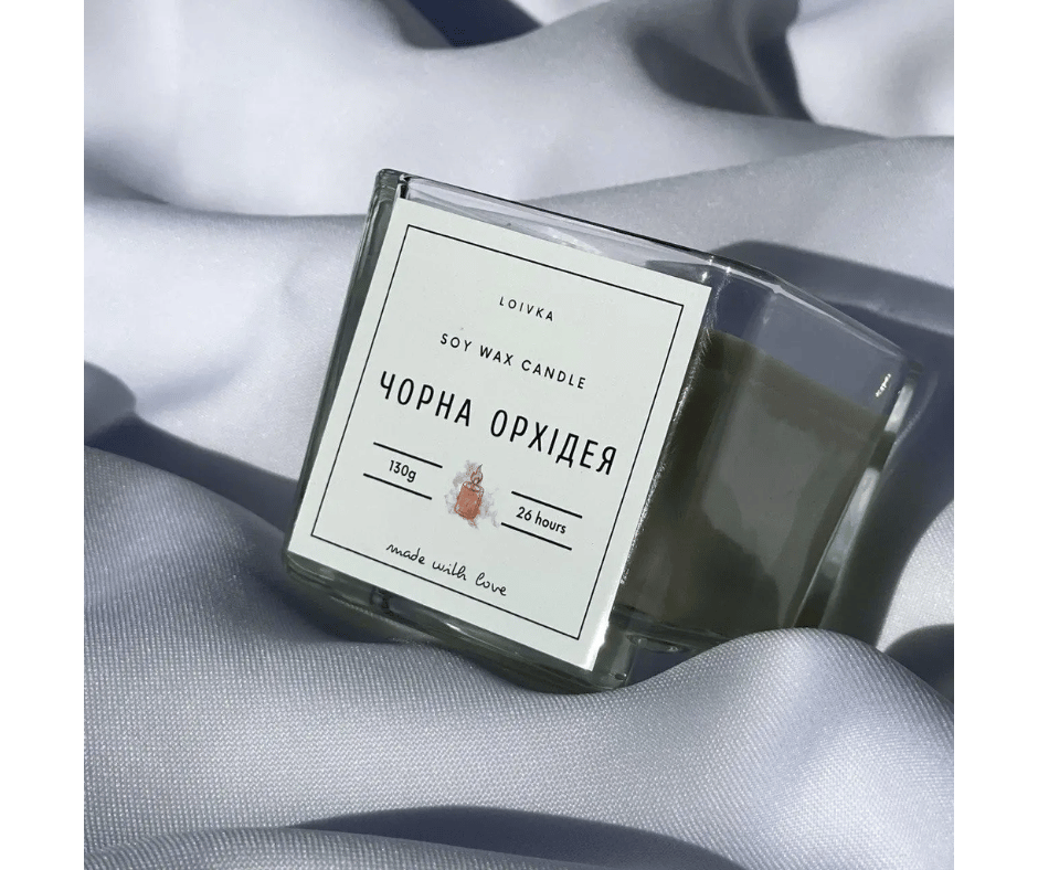 Свеча соевая Loivka Черная орхидея (17697242)