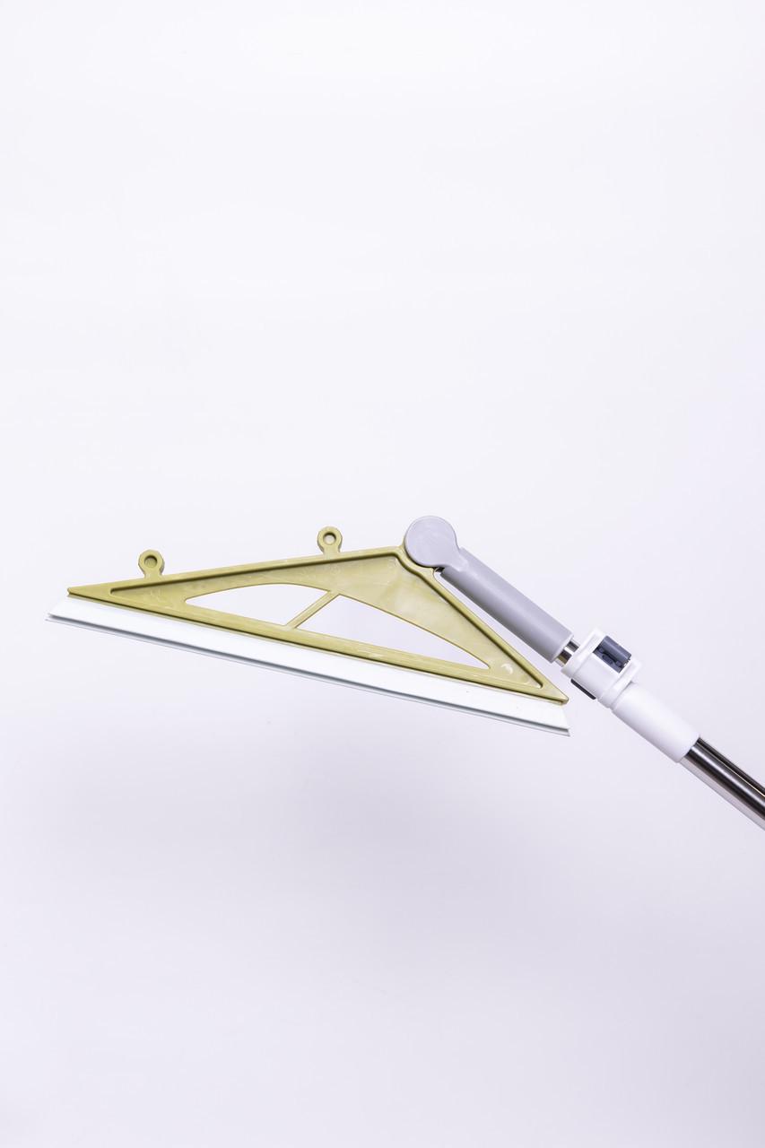 Швабра треугольная с металлической ручкой и резиновой кромкой для плитки/ламината - фото 5