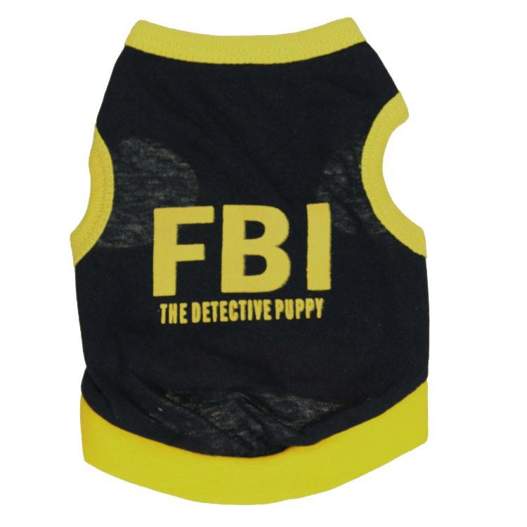 Майка для собак "FBI" M Желтый/Черный (1N0592)