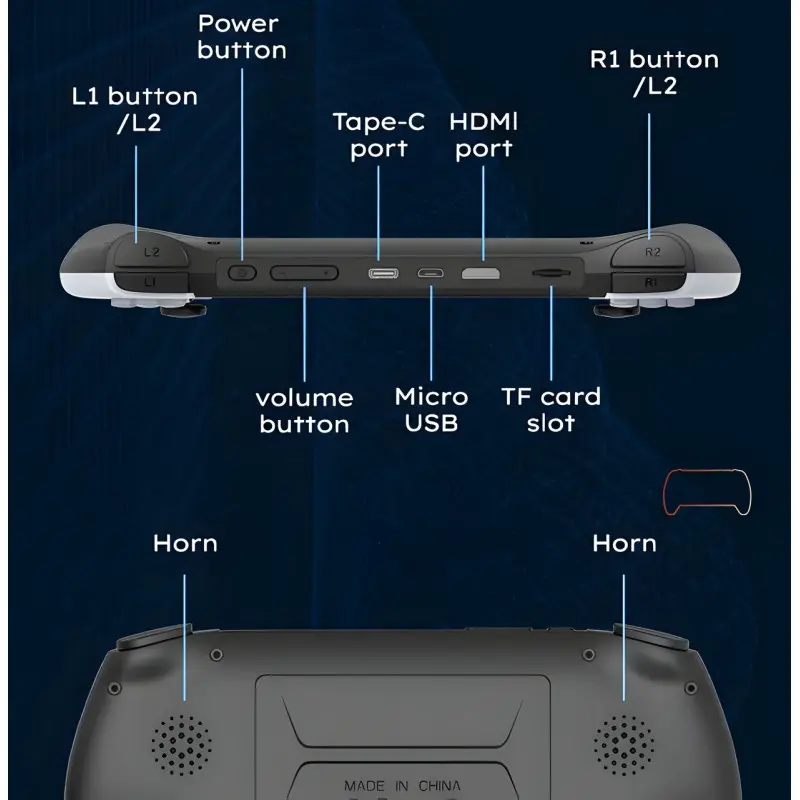 Ігрова консоль портативна Protect X PX монітор 4,3" IPS 10000 ігор (801874) - фото 5