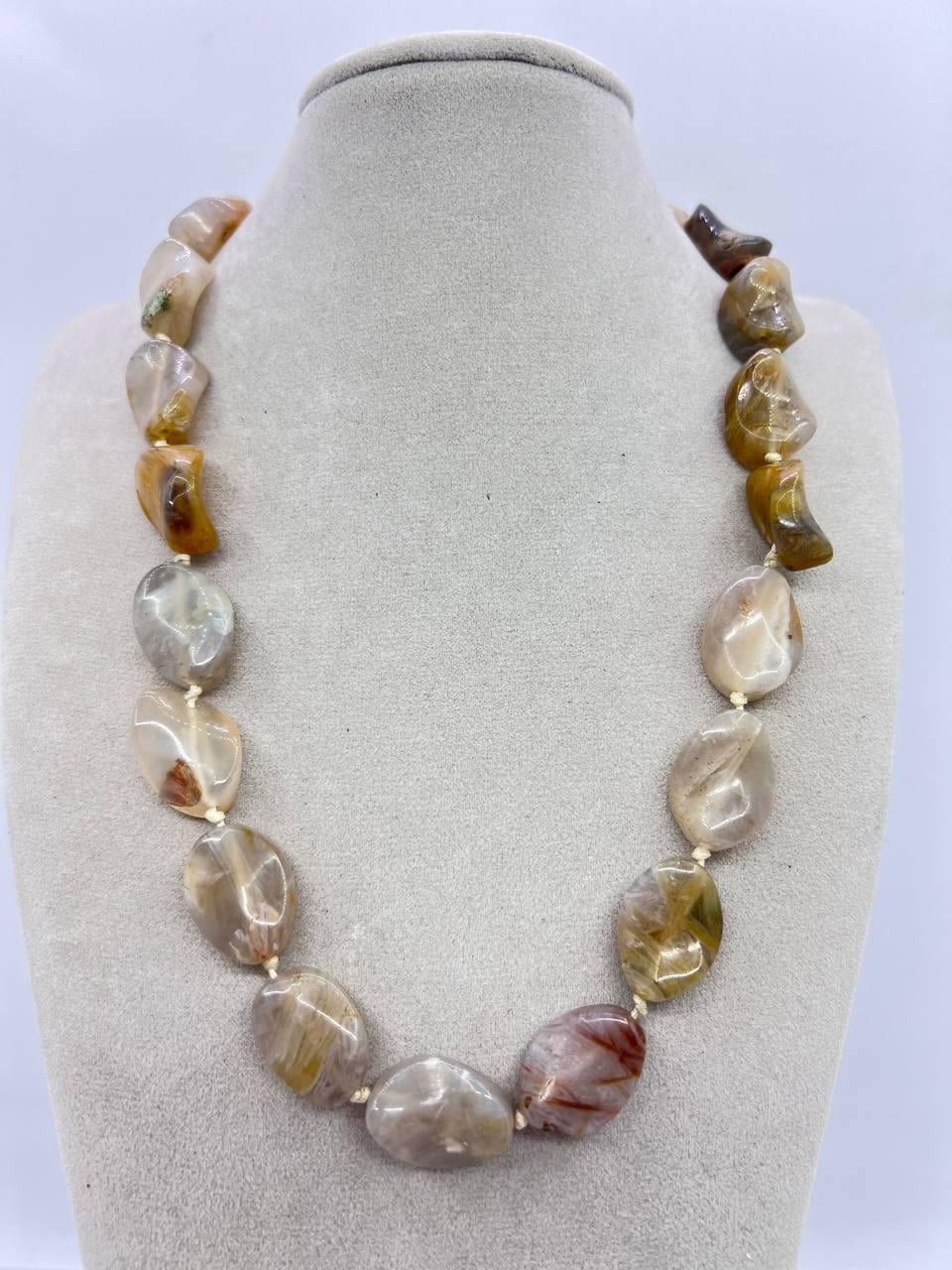 Бусы агат 46 см Разноцветный (10952)