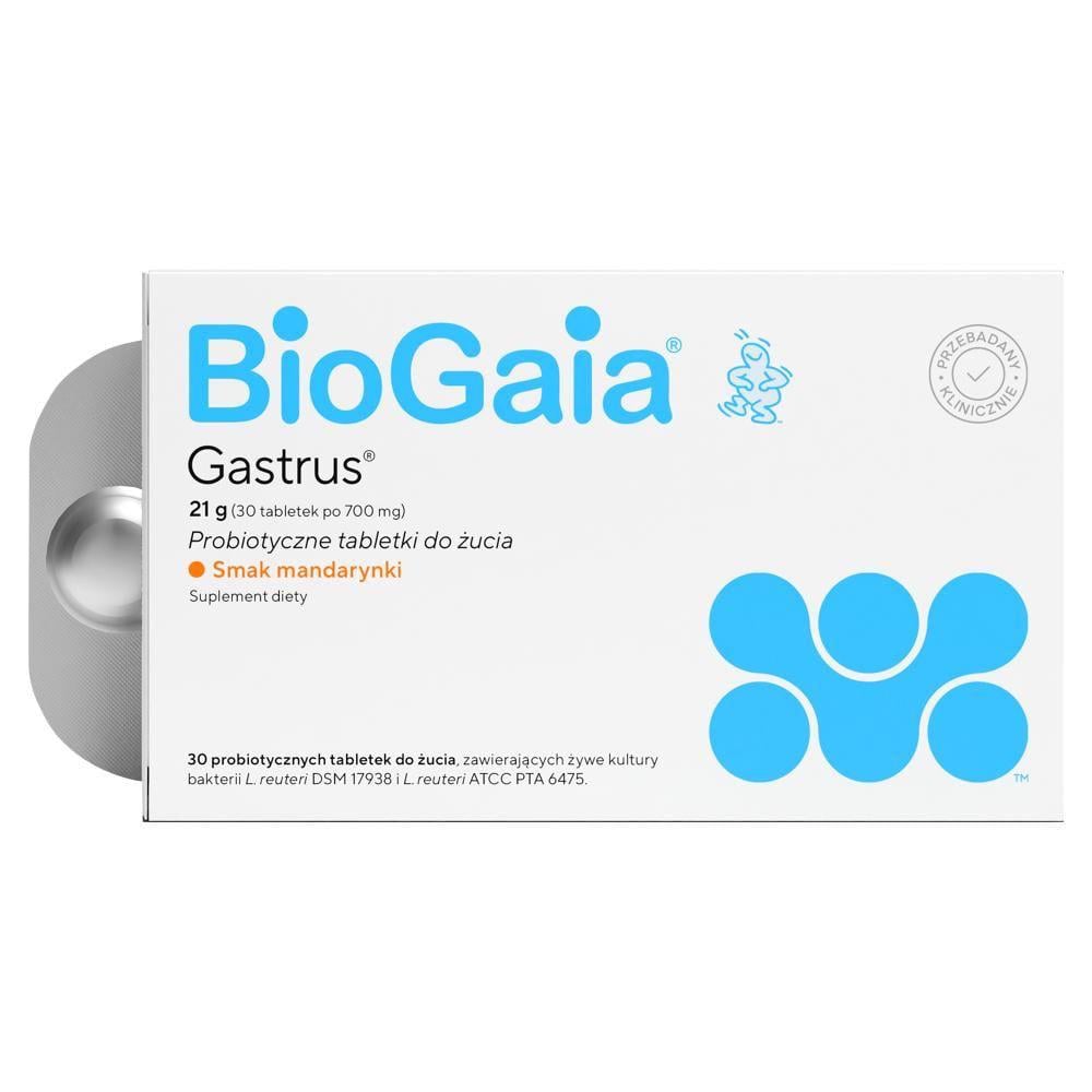 Витамины BioGaia Gastrus Ewopharm с ароматизатором мандарин 30 жевательных табл.