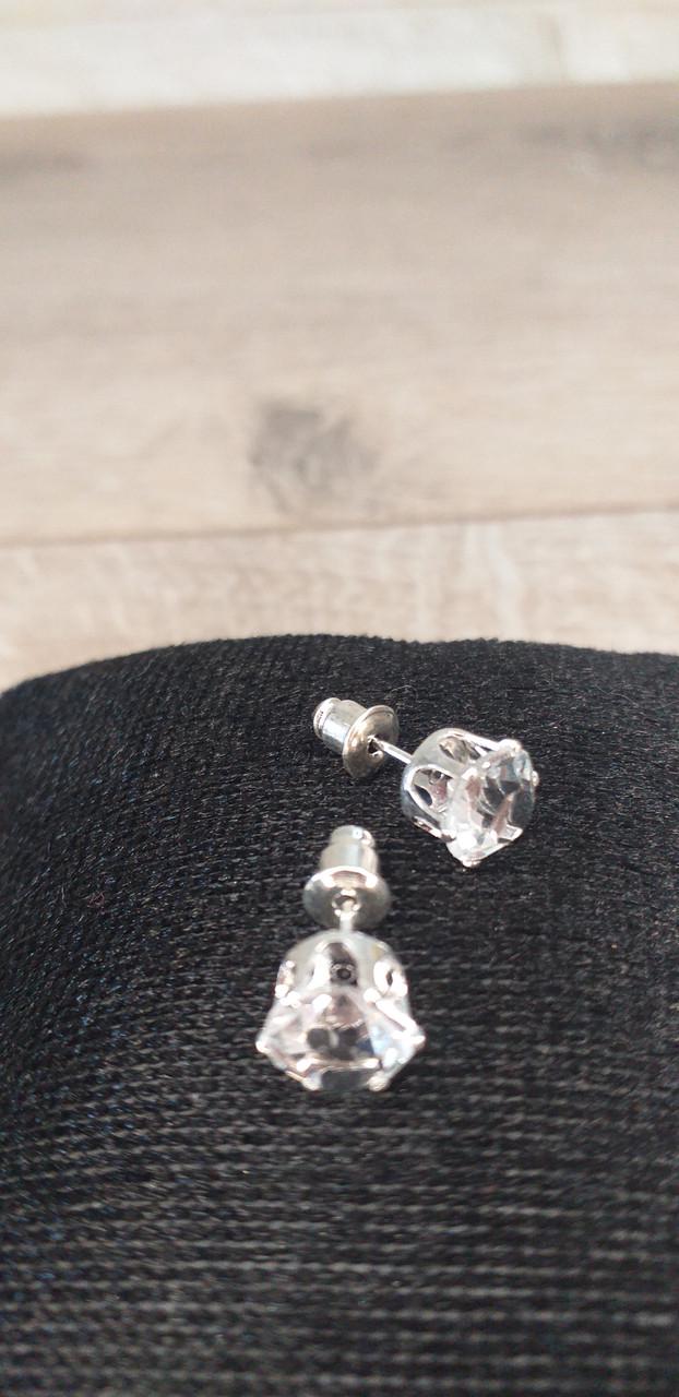 Сережки-цвяшки пуссети 5 мм Сріблястий (KG-5984) - фото 6