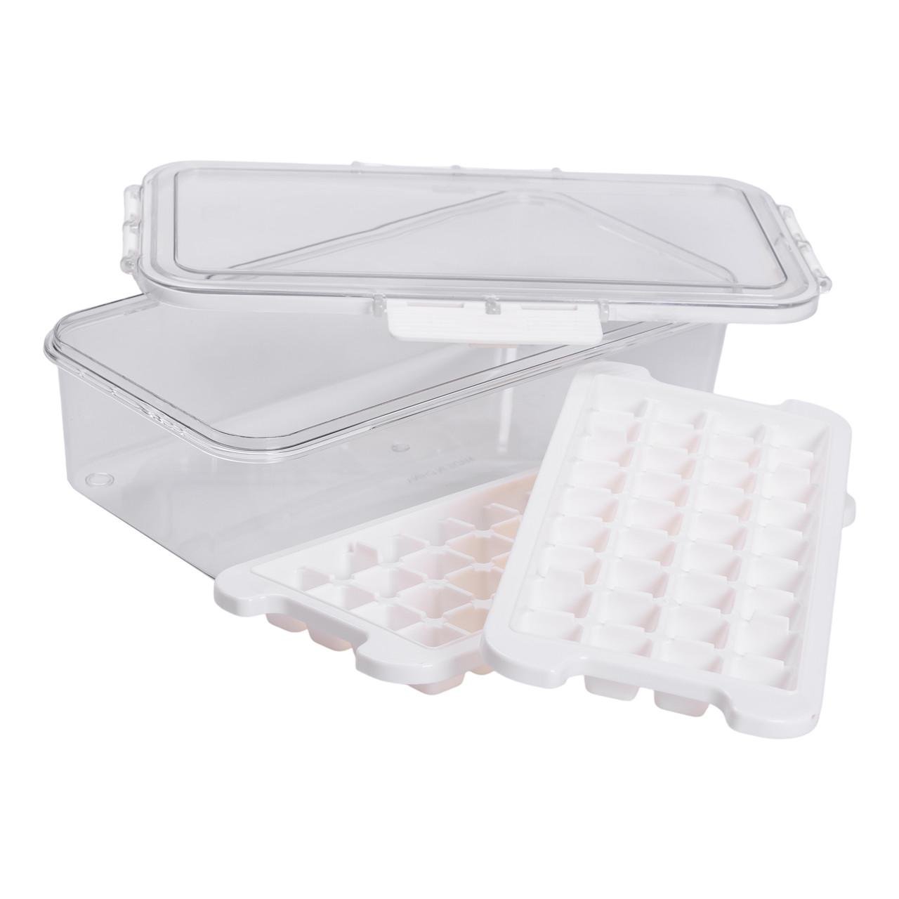 Контейнер для заморозки льоду з кришкою пластиковий 30,5х16х7,5 см Бежевий - фото 6 Контейнер для заморозки льоду з кришкою пластиковий 30,5х16х7,5 см Бежевий - фото 6
