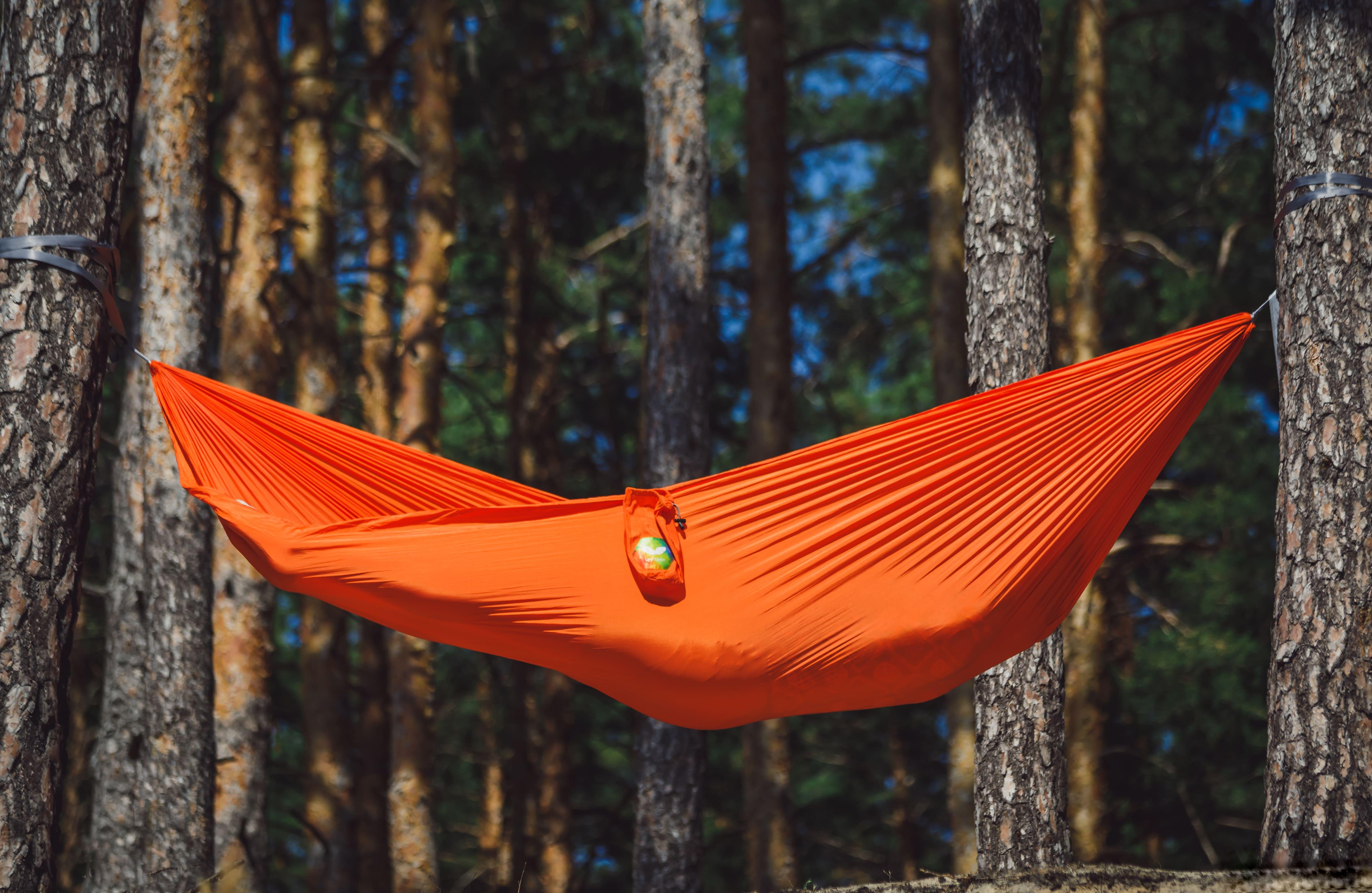 Гамак подвесной двухместный/туристический Air с чехлом и креплениями 300х140 на 200 кг Оранжевый - фото 3 Гамак подвесной двухместный/туристический Air с чехлом и креплениями 300х140 на 200 кг Оранжевый - фото 3