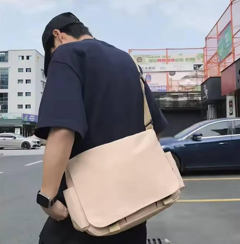 Сумка для девочки для школы/института с карманами в японском стиле Бежевый (А531) - фото 3 Сумка для девочки для школы/института с карманами в японском стиле Бежевый (А531) - фото 3