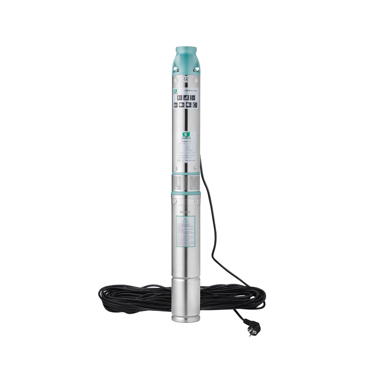 Насос глибинний відцентровий багатоступеневий Pumpman 3,5SEM2-8-0,37 кВт Hmax 42 м Qmax 3,5 куб.м 370 Вт (2681047374) - фото 3