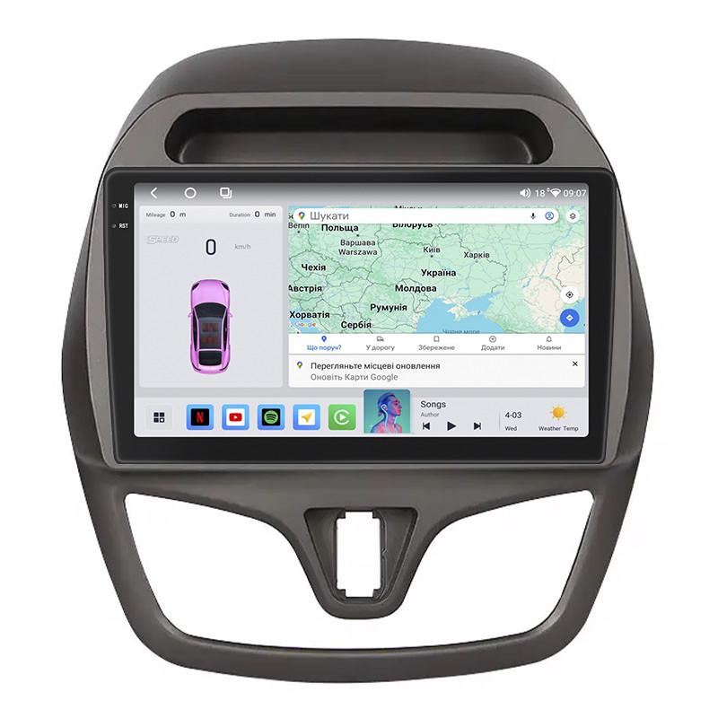 Автомагнітола штатна Lesko QLED CarPlay/4G/Wi-Fi/GPS/360° для Chevrolet Spark IV 2015-2018 4/64Gb 9" (2350111422)