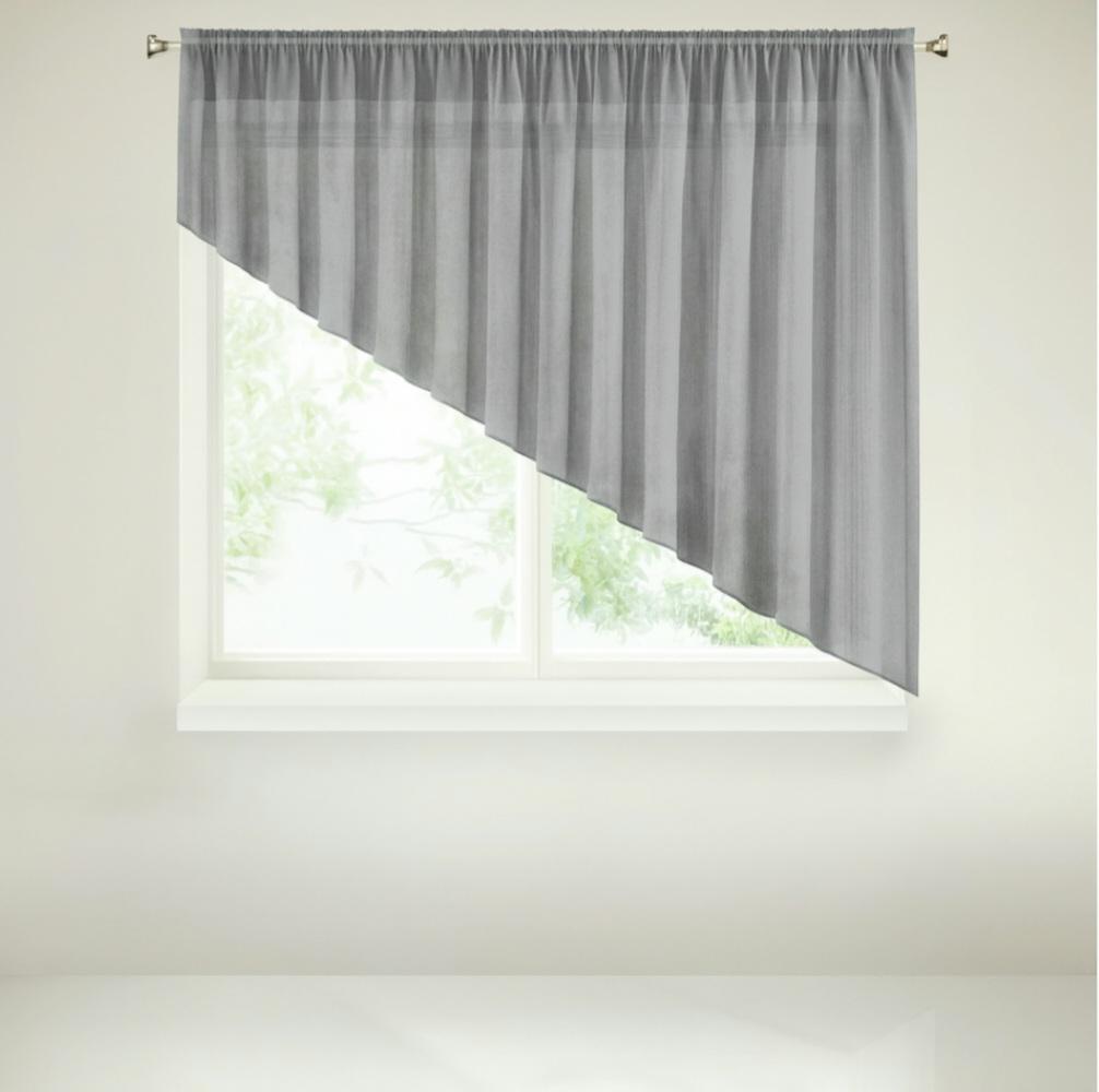 Тюль-занавески кухонная вуаль шифон 400x70 см Серый (30718788)