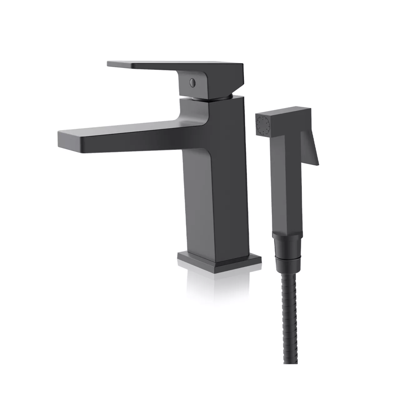 Смеситель для умывальника FAOP A1009-16 с гигиеническим душем Черный (23188844)