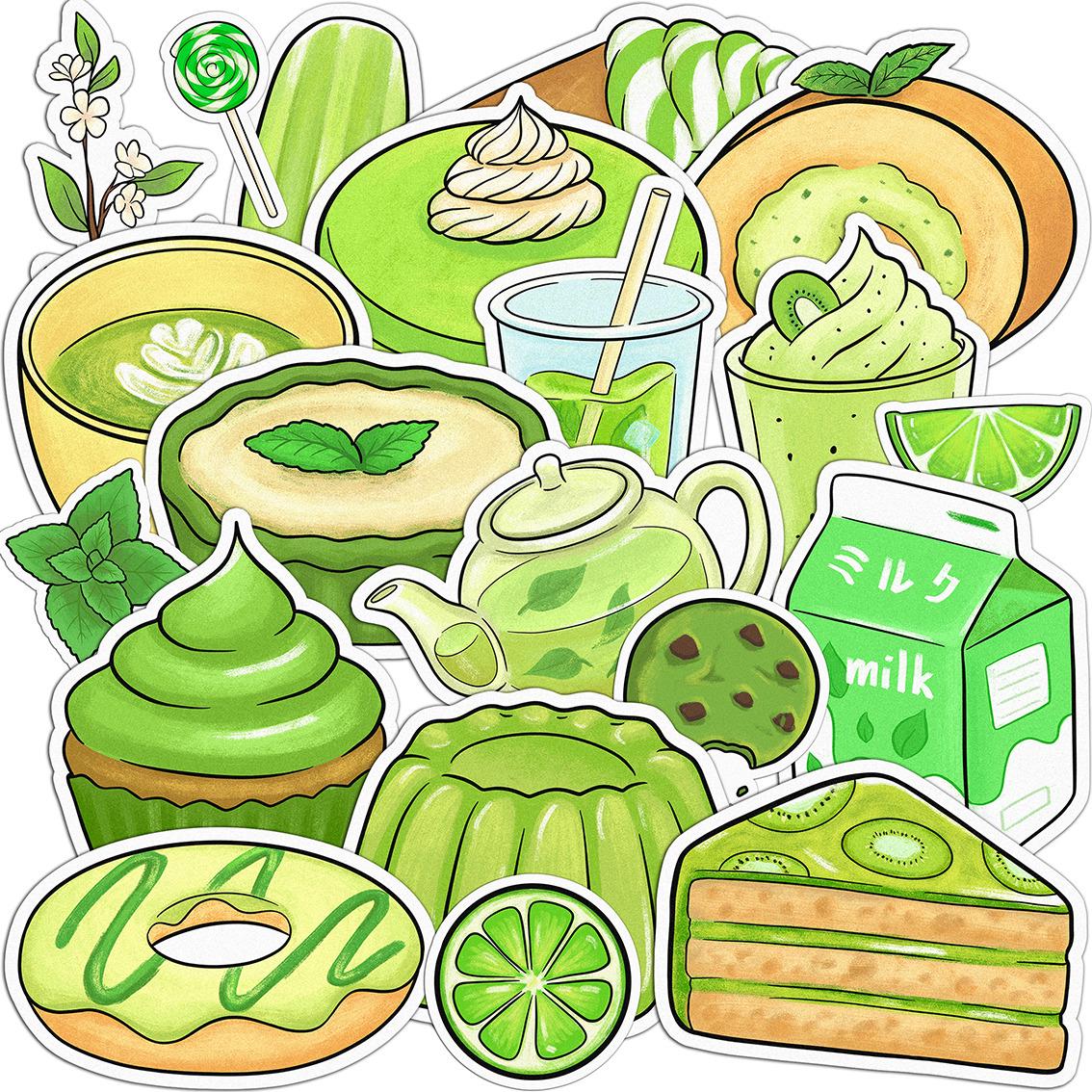 Набор стикеров Lex Altern Напитки и десерты виниловые 21 шт.