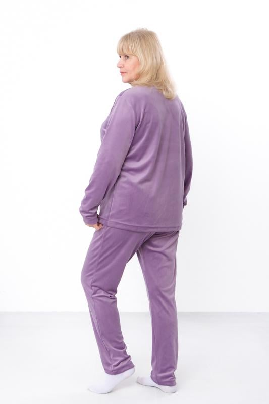 Комплект велюровий піжамний однотонний жіночий плюс сайз Носи Своє р. 60 Бузковий (8162-030-1) - фото 3 Комплект велюровий піжамний однотонний жіночий плюс сайз Носи Своє р. 60 Бузковий (8162-030-1) - фото 3