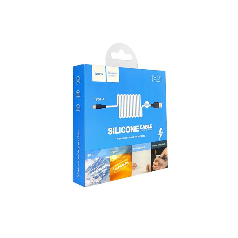 Кабель Hoco X21 Cable Quick Charge Type-C USB быстрая зарядка 1 м Белый (1962047094) - фото 2 Кабель Hoco X21 Cable Quick Charge Type-C USB быстрая зарядка 1 м Белый (1962047094) - фото 2