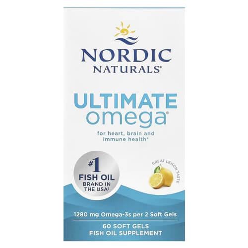 Омега-3 Nordic Naturals Ultimate Omega 1280 мг Lemon 60 жидких капс. (NOR-01790)