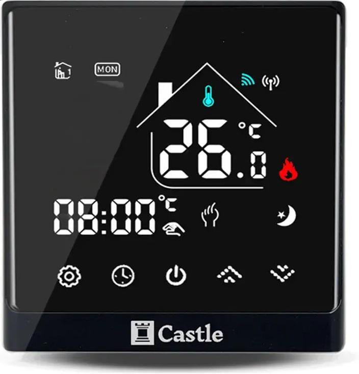 Терморегулятор для котла Castle AC8400G проводной Черный (57435)