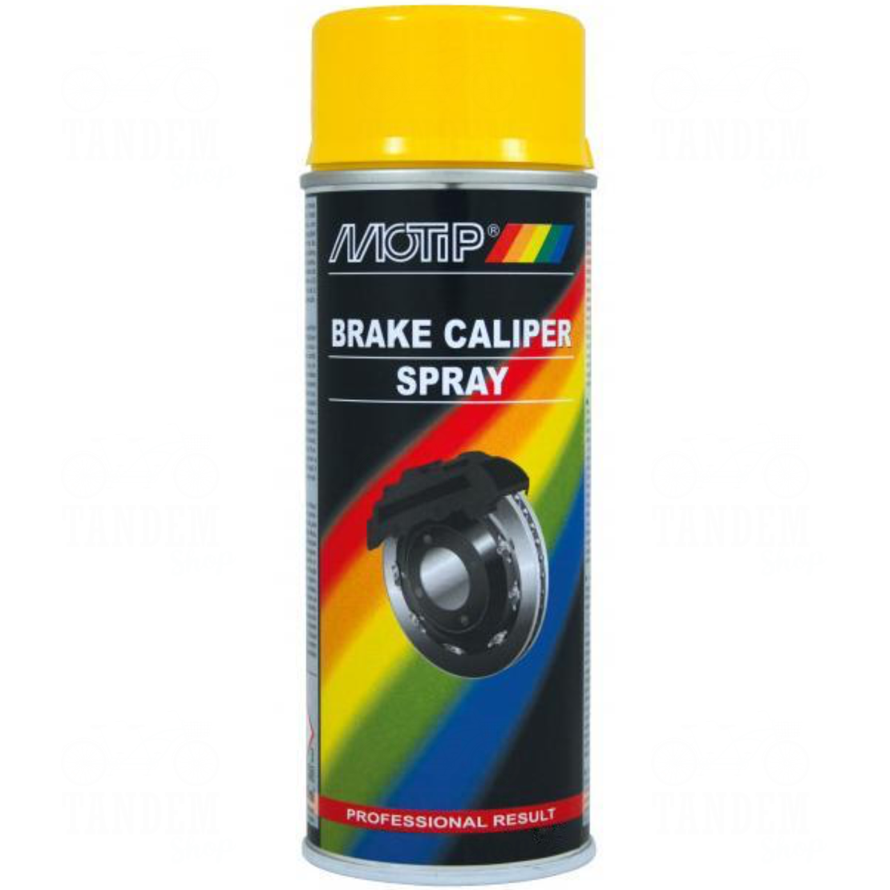 Аерозольна фарба емаль для супортів та гальмівних барабанів Motip Brake Caliper Spray 400 мл Жовтий - фото 1