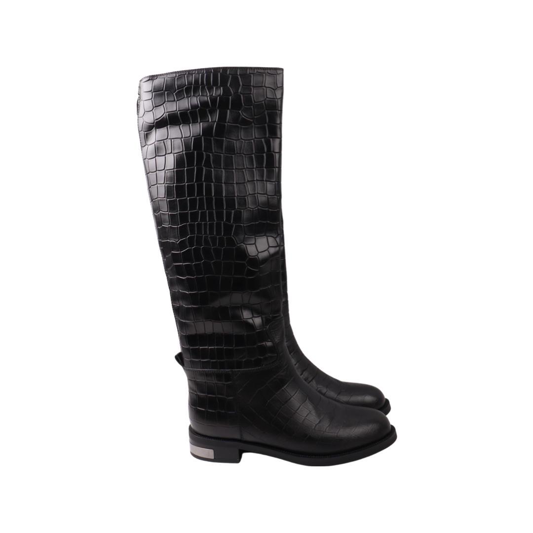 Чоботи жіночі Beratroni зі шкіри р. 39 Чорний (24-22ZSC 39)