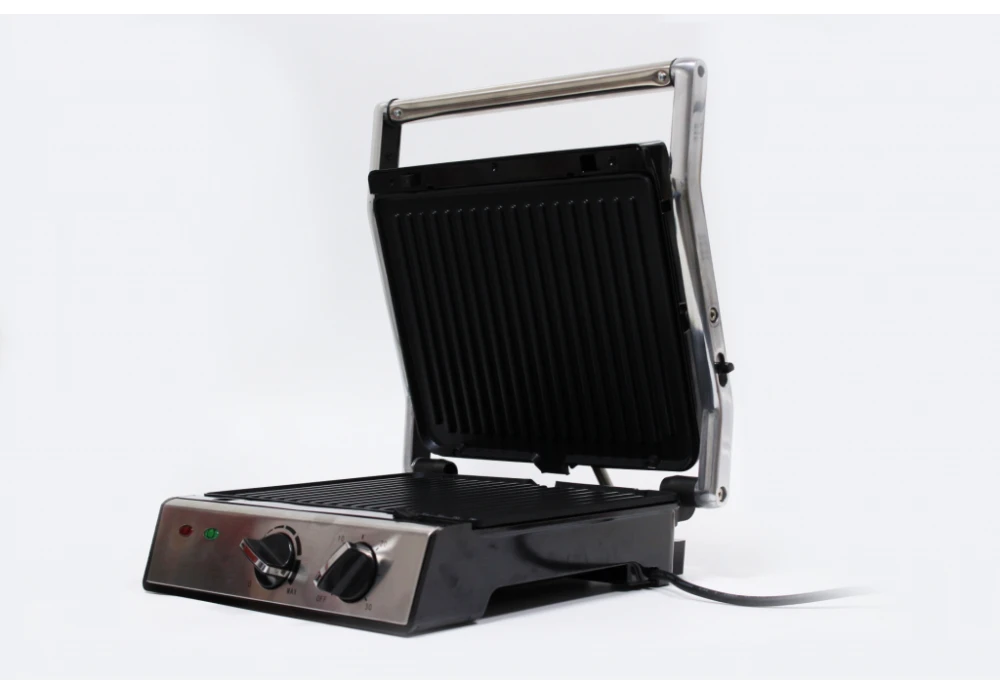 Гриль Crownberg CB 1041 2000Вт электрический прижимной с терморегулятором