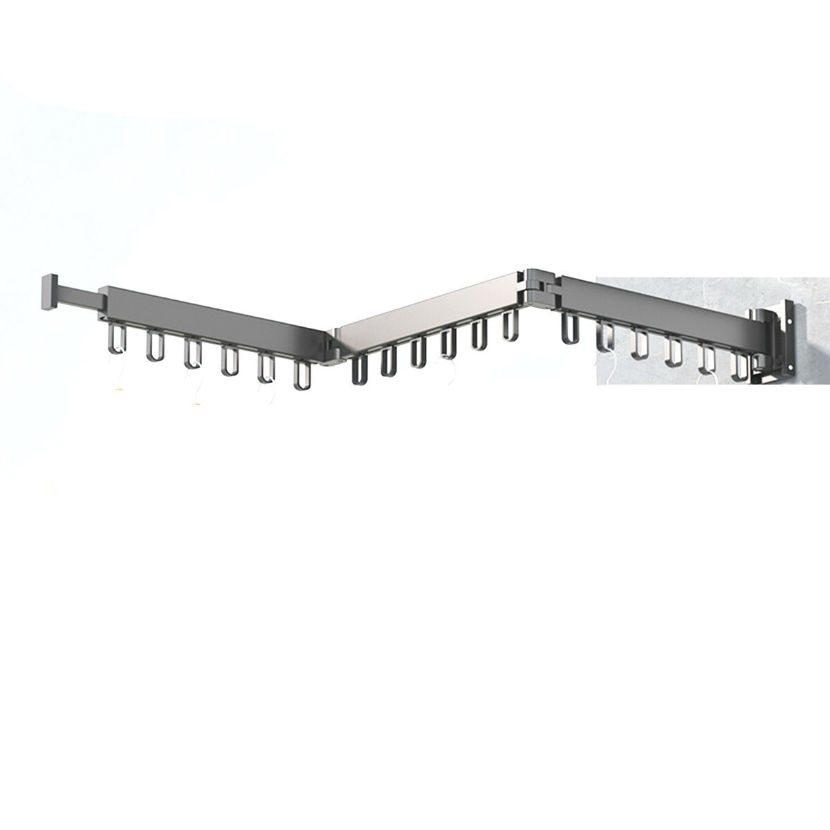 Сушилка для белья SKLM-1 101 2 секции из алюминиевого сплава 124x10x6,5 см (opt-103155)