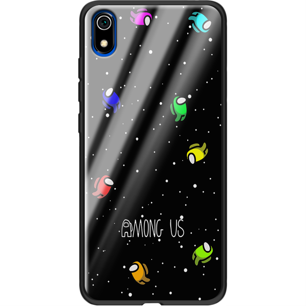 Чехол Boxface Xiaomi Redmi 7A Among Us Invisible Черный силикон со стеклом (37400-bk76-37746)