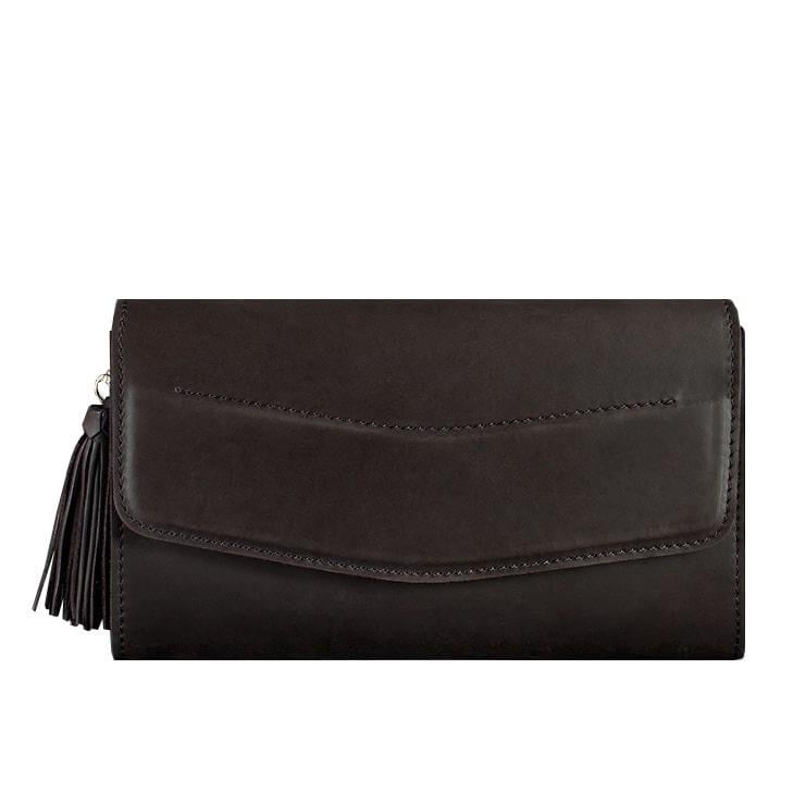 Жіноча сумка шкіряна Еліс Краст Темно-коричневий (A-027396)