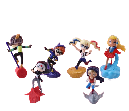 Фигурки DC Super Hero Girls мини пластиковые 6 шт. 9 см