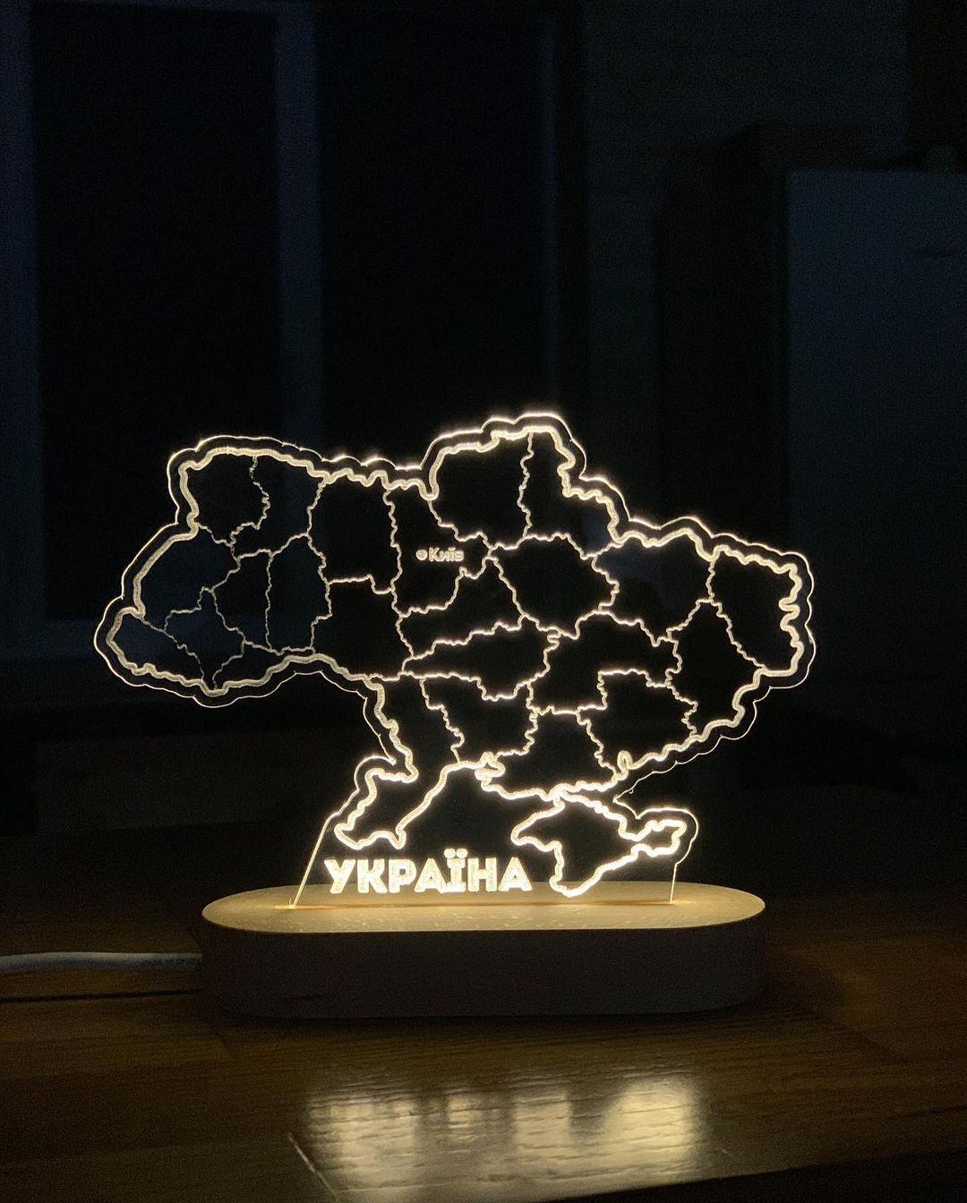 Ночник 3D LED карта Украины (11099324) - фото 3