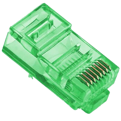 Коннектор Merlion RJ-45 8P8C UTP Cat-5 Q100 для обжима витой пары 100 шт. Зеленый (32534555) Коннектор Merlion RJ-45 8P8C UTP Cat-5 Q100 для обжима витой пары 100 шт. Зеленый (32534555)