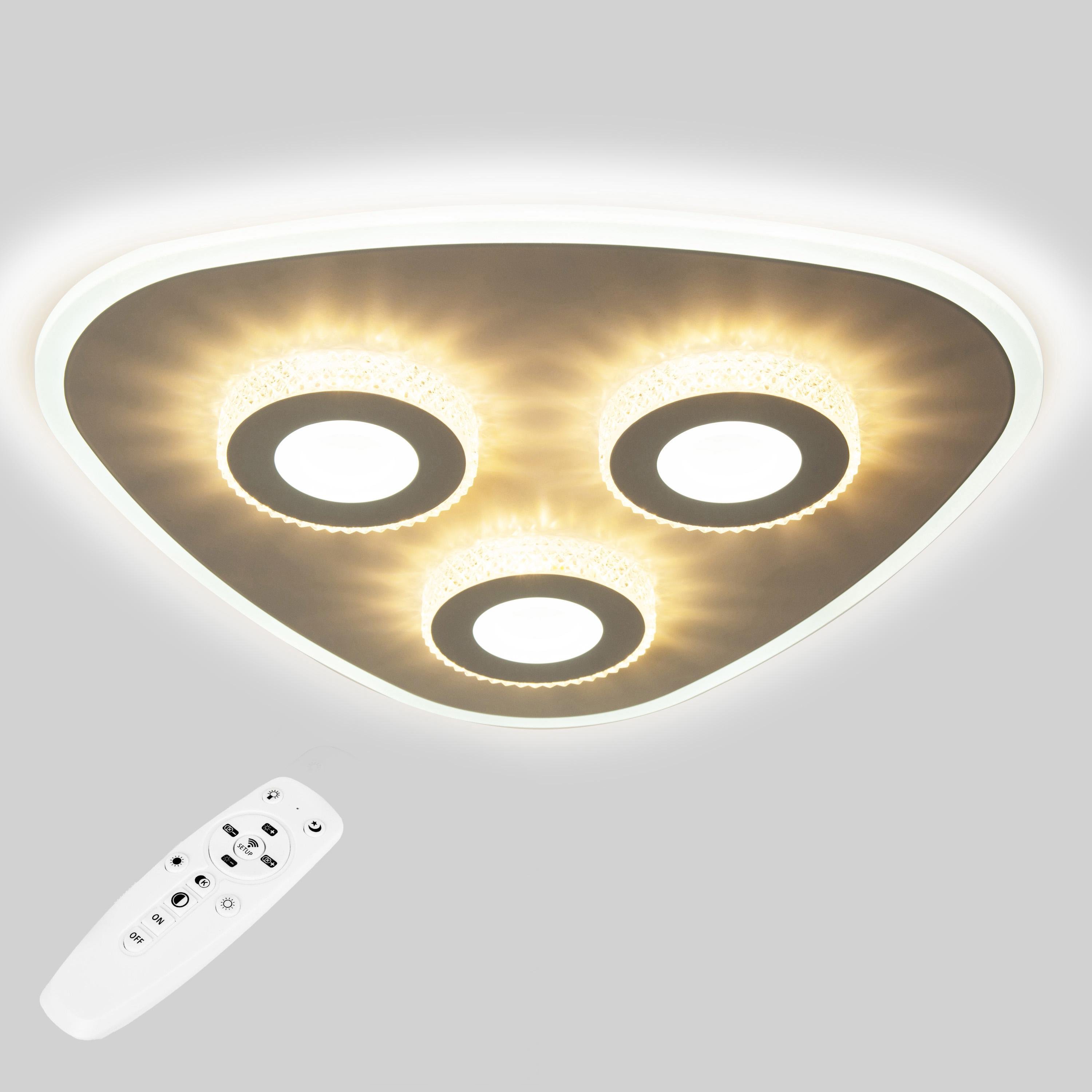 Люстра стельова світлодіодна Sunlight 6207/500 114 Вт 50 см Білий (21879258)