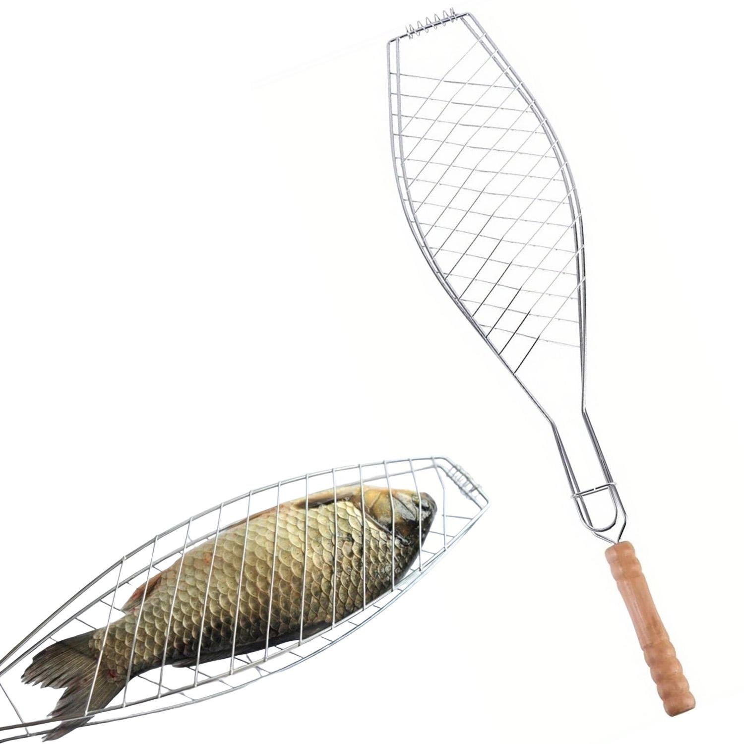 Решетка-гриль для жарки рыбы 54x11 см (87332) - фото 6 Решетка-гриль для жарки рыбы 54x11 см (87332) - фото 6