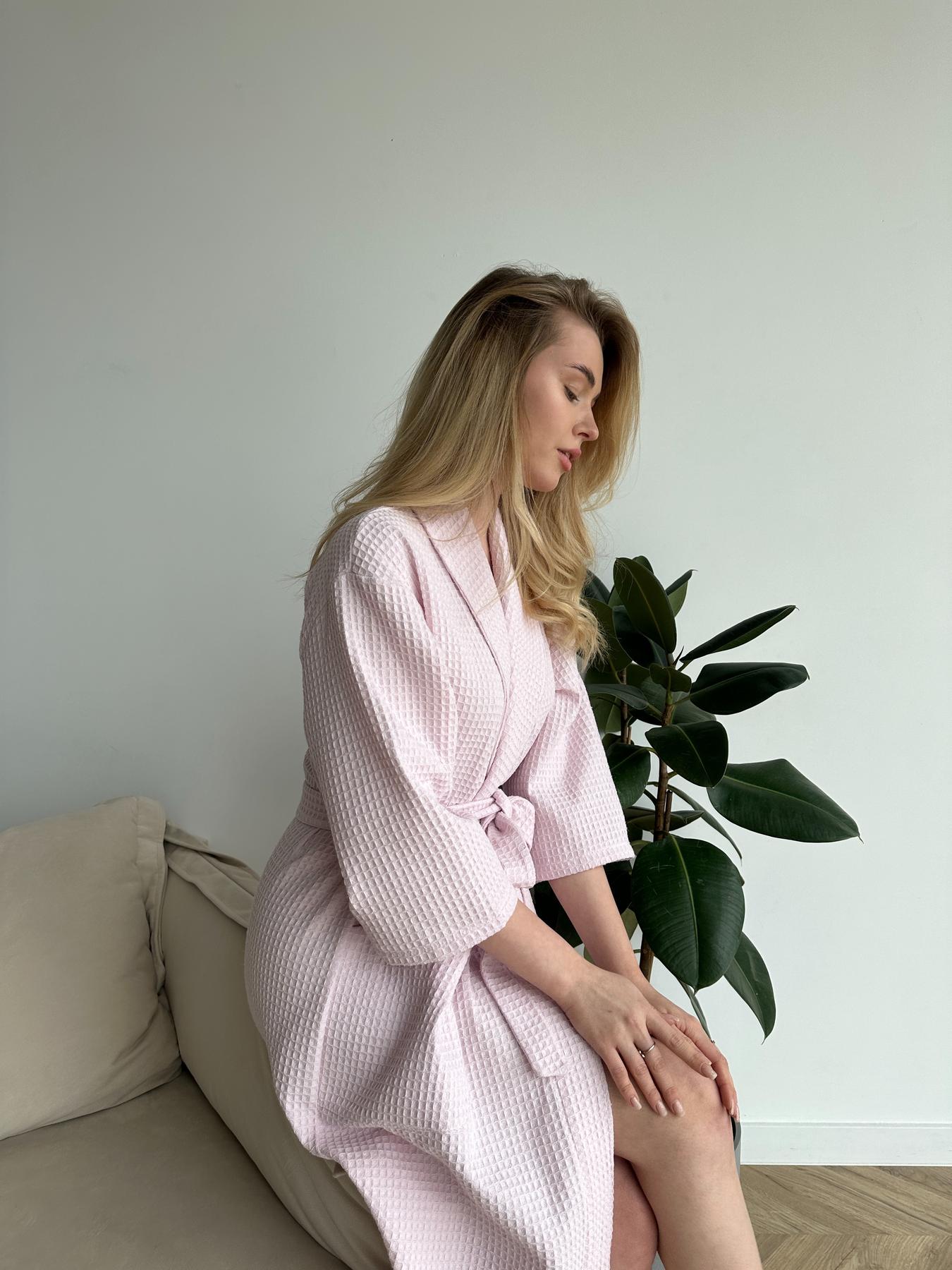 Халат жіночий вафельний COSY з шалевим коміром L Cвітло-ліловий (304) - фото 8 Халат жіночий вафельний COSY з шалевим коміром L Cвітло-ліловий (304) - фото 8