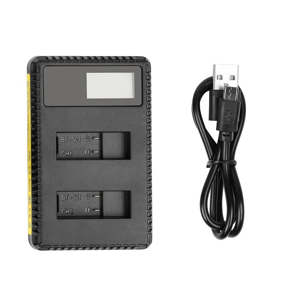 Устройство зарядное USB с LCD дисплеем для 2-х аккумуляторов AHDBT-501 AABAT-001 для Gopro Hero 5 6 7 XTGP432