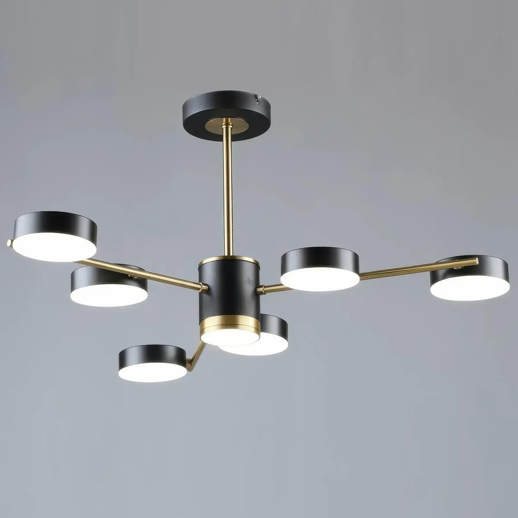 LED-люстра потолочная Sirius на шесть плафонов 3000/6500К IP20 B N6369/6 COP+B 48W Черный/Медный (28687526)