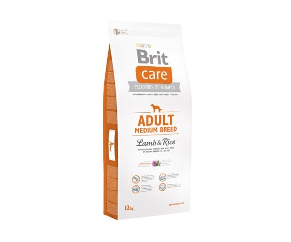 Корм сухой Brit Care с ягненком и рисом для собак средних пород 3 кг (35756)